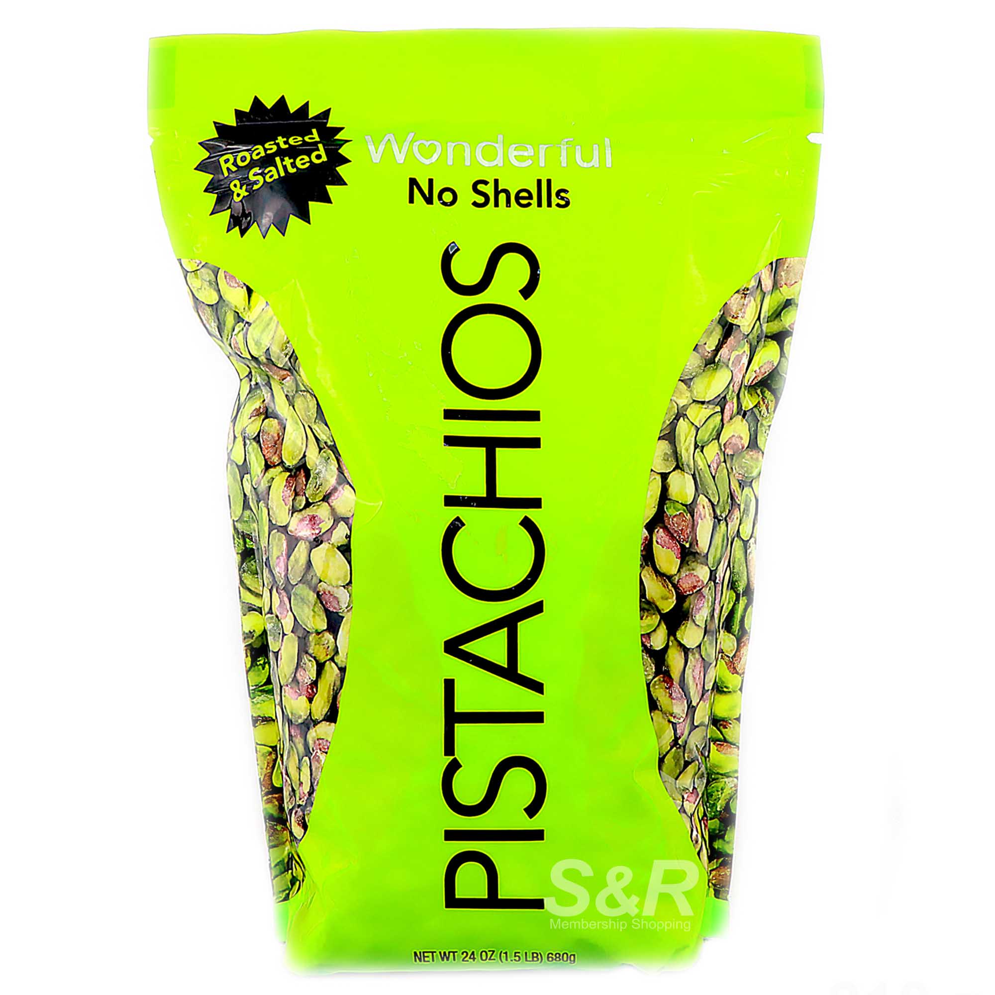 Wonderful No Shells Roasted and Salted Pistachios 680g